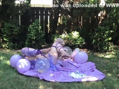 Birthday babe smashes cake with her fat ass