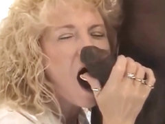 Curly Blonde Slut gets a BBC creampie