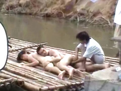 Thai Guys Nude on a River