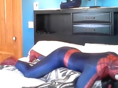 spiderman humping black masked android