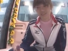 Exotic Japanese chick in Amazing Bus JAV clip