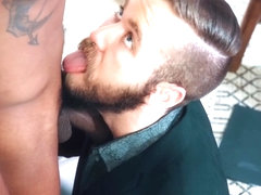 Big dick gay interracial sex with cumshot