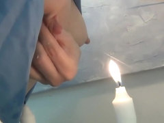 lactation amateur milf blowing candles with breastmilk