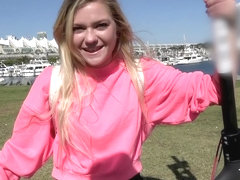 Bisexual Teen Chloe Foster Flashes her Pussy in Public