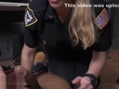 Naughty cops sharing black dick