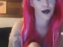Girl With Pink Hair Stripping