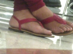 Candid cute thong sandals