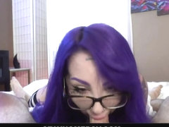Purple Haired Val Steele Finds A Way To Stay Entertained At Home