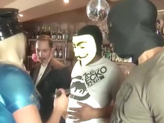 Corrupt cop slut blows smoke on big cocks before facial spunk