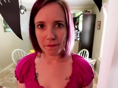 All Natural Mom Welcomes StepSon Home From Prison with a POV Handjob-Part 1