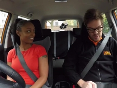 Ebony Gets Free Driving Lessons For Sex