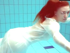 Redhead Diana Hot And Horny In A White Dress