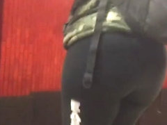 Beautiful Fat Ass Shaking in train station